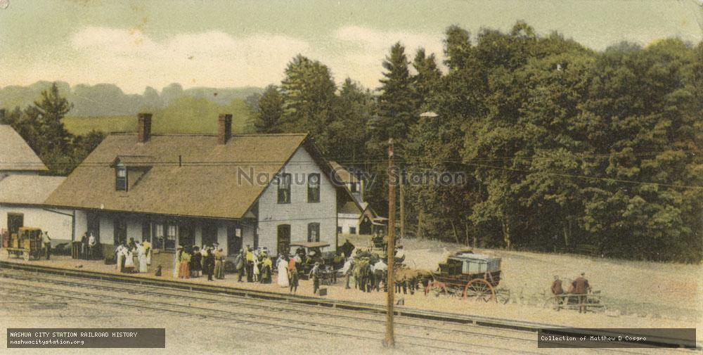 Postcard: Depot, Bradford, New Hampshire